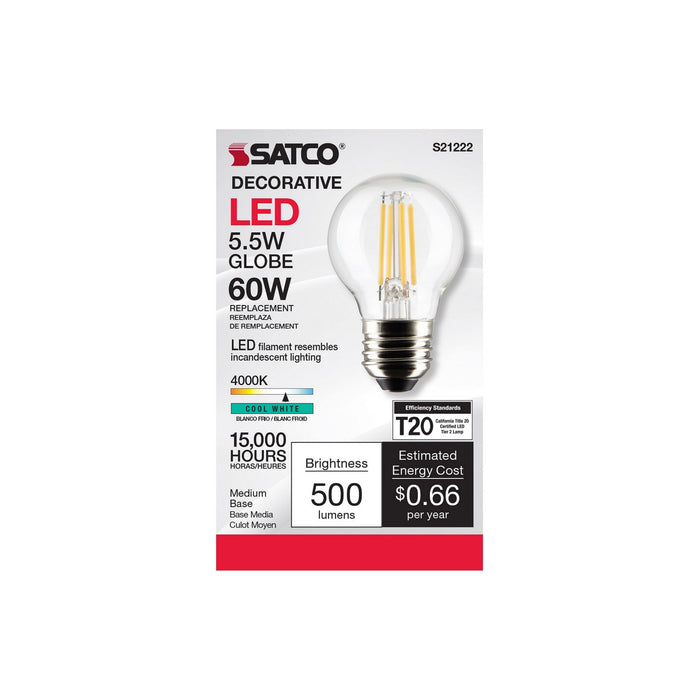 Satco S21222 Light Bulb, Clear