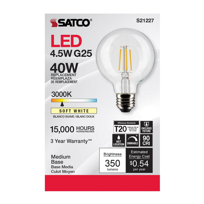Satco S21227 Light Bulb, Clear