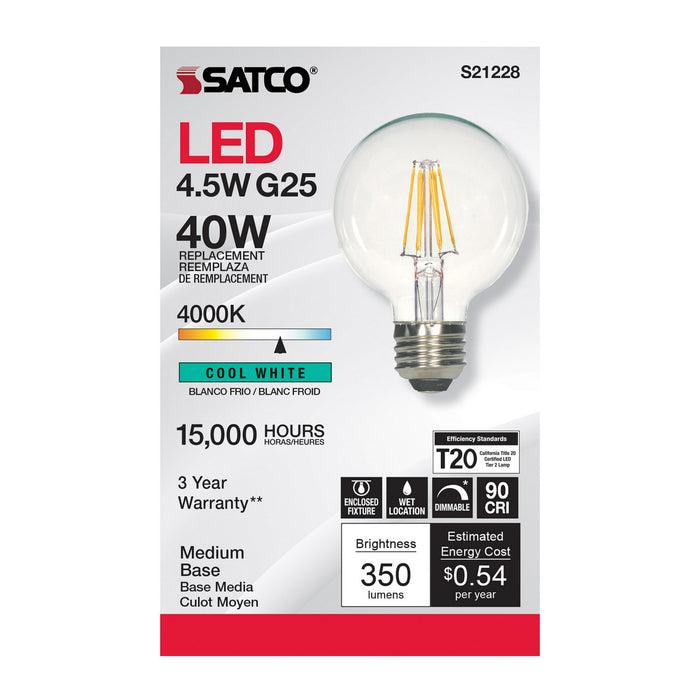 Satco S21228 Light Bulb, Clear