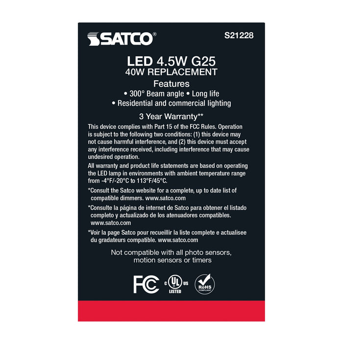 Satco S21228 Light Bulb, Clear