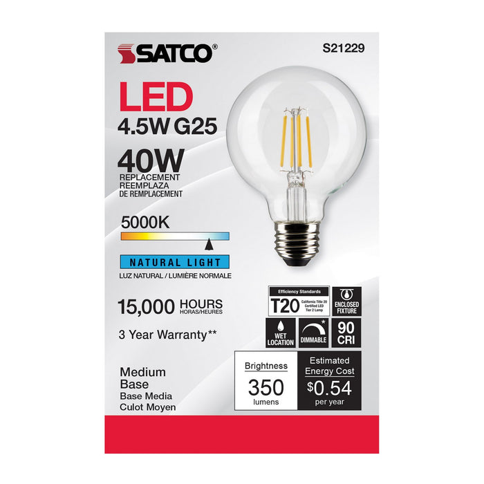 Satco S21229 Light Bulb, Clear