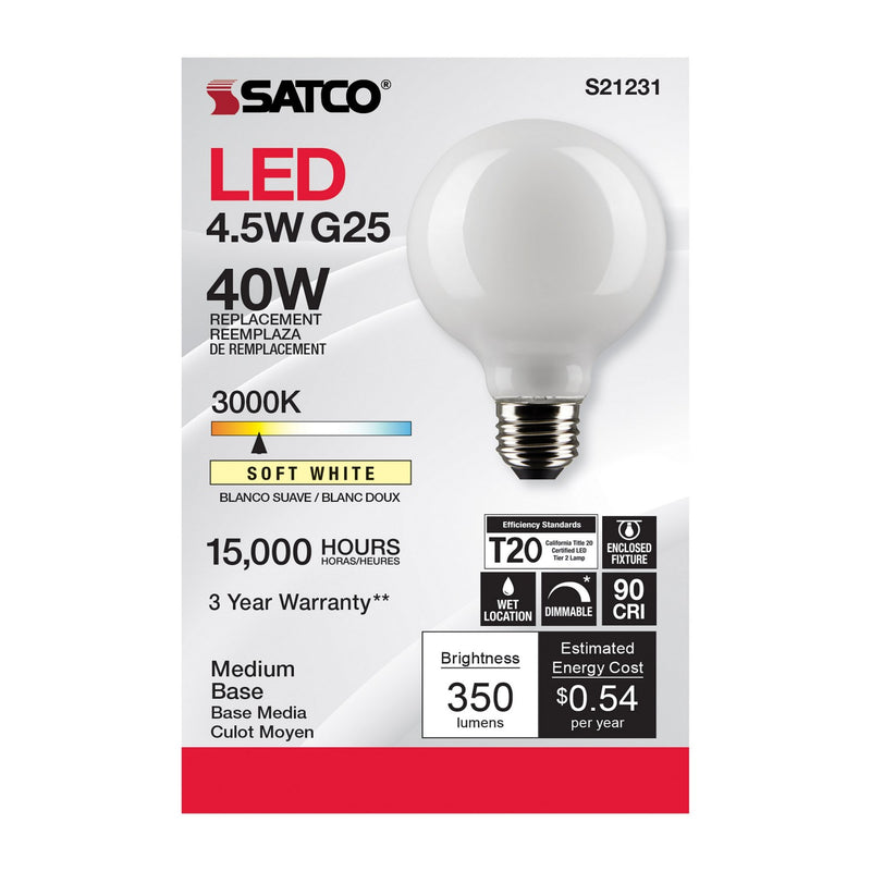 Satco S21231 Light Bulb, White