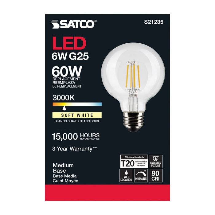 Satco S21235 Light Bulb, Clear