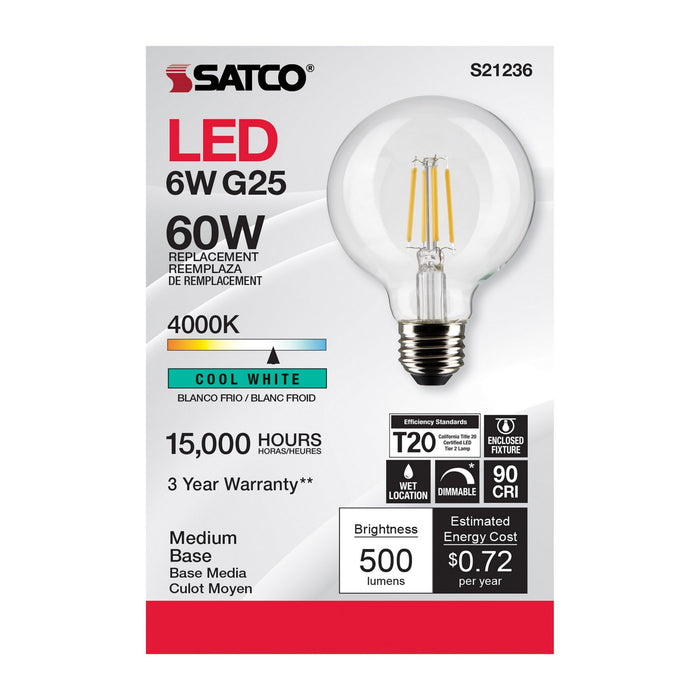 Satco S21236 Light Bulb, Clear