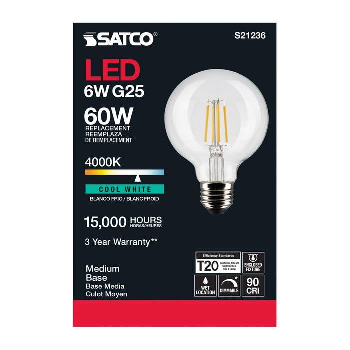 Satco S21236 Light Bulb, Clear