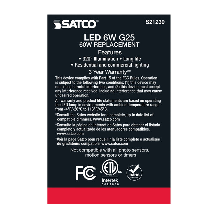 Satco S21239 Light Bulb, White