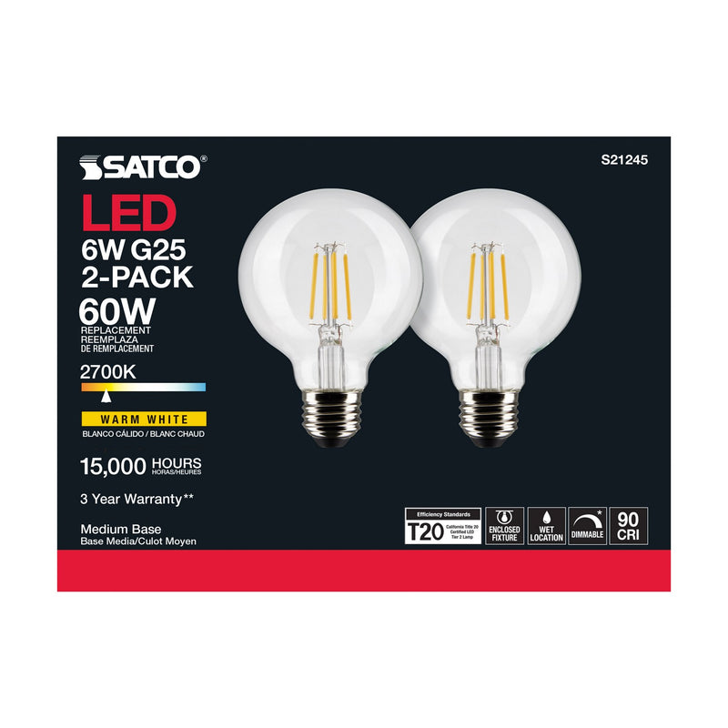 Satco S21245 Light Bulb, Clear