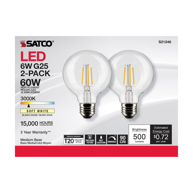 Satco S21246 Light Bulb, Clear