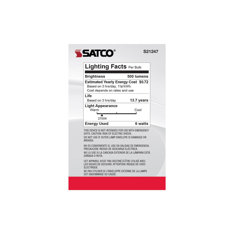 Satco S21247 Light Bulb, White