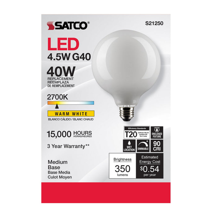 Satco S21250 Light Bulb, White