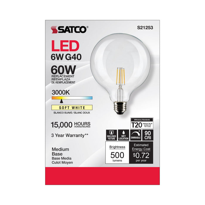 Satco S21253 Light Bulb, Clear