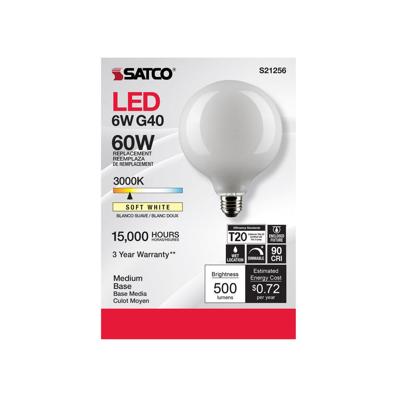 Satco S21256 Light Bulb, White