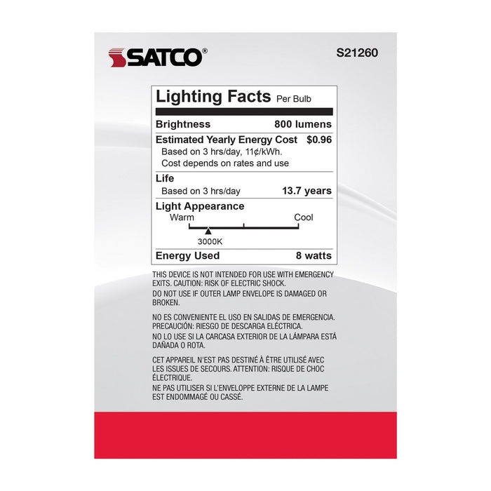 Satco S21260 Light Bulb, White