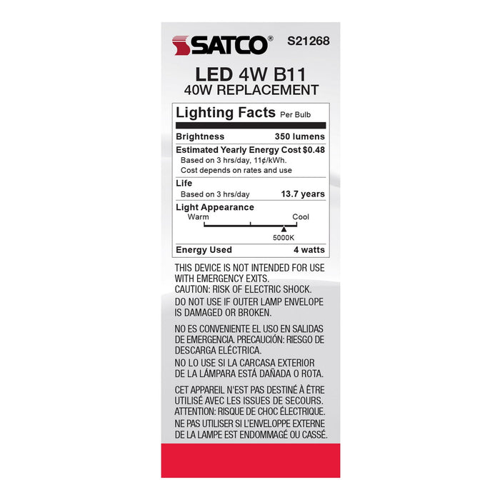 Satco S21268 Light Bulb, Clear
