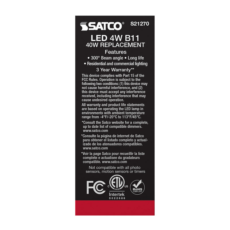 Satco S21270 Light Bulb, Frost