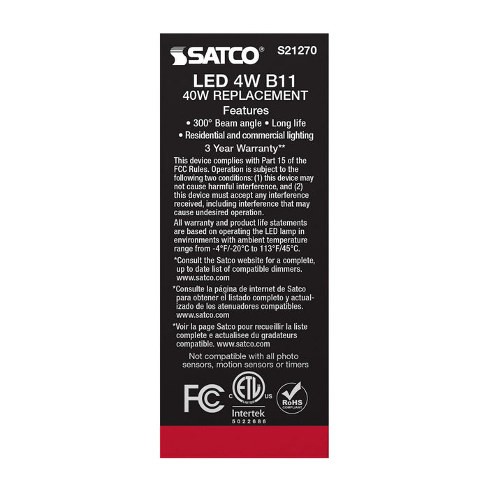 Satco S21270 Light Bulb, Frost