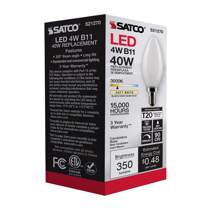 Satco S21270 Light Bulb, Frost