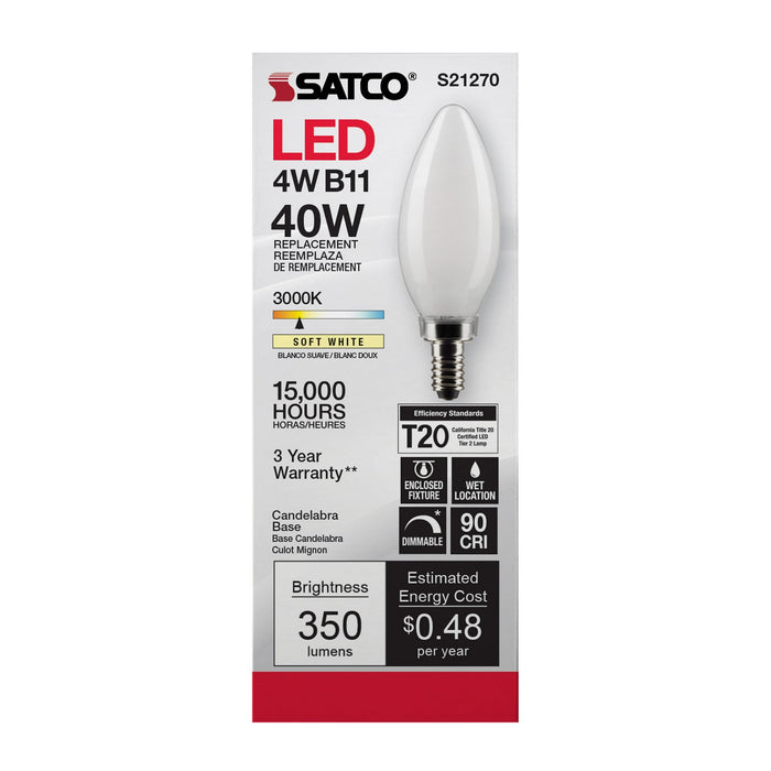 Satco S21270 Light Bulb, Frost
