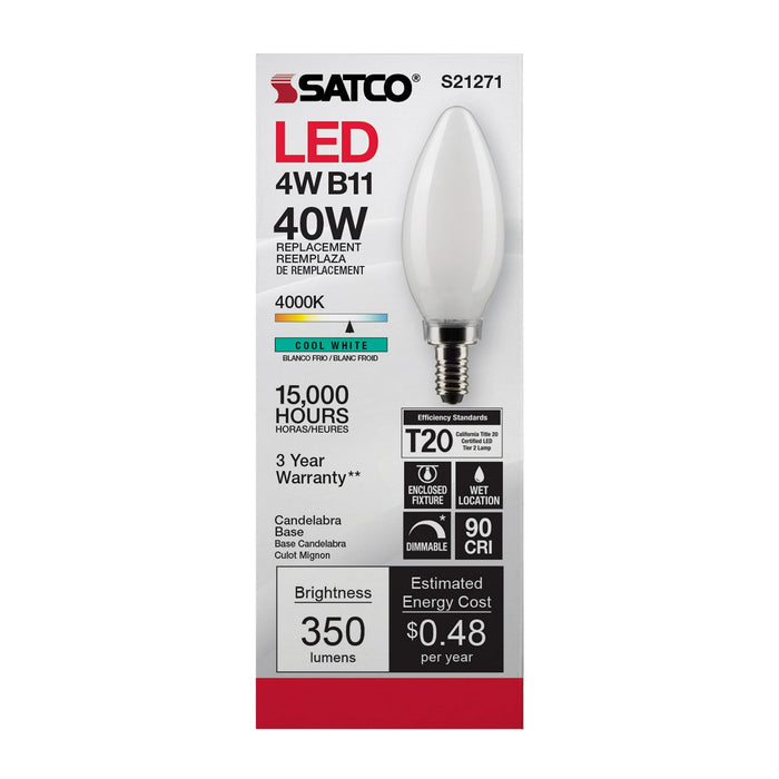 Satco S21271 Light Bulb, Frost