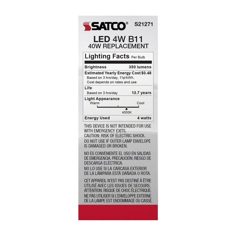Satco S21271 Light Bulb, Frost