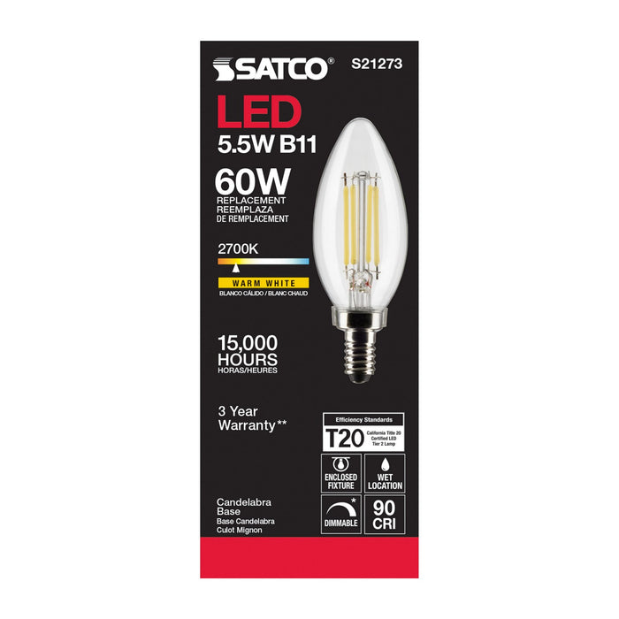 Satco S21273 Light Bulb, Clear