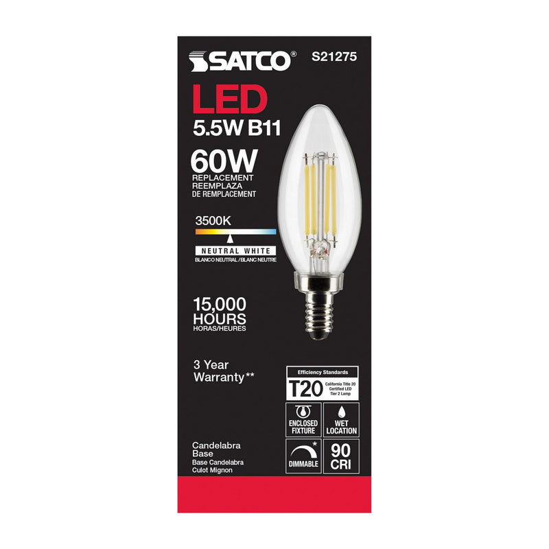 Satco S21275 Light Bulb, Clear