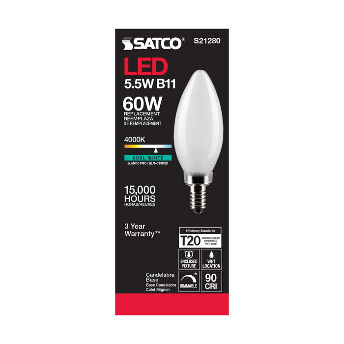 Satco S21280 Light Bulb, Frost