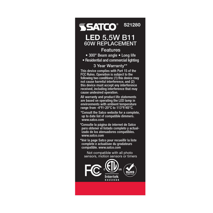 Satco S21280 Light Bulb, Frost