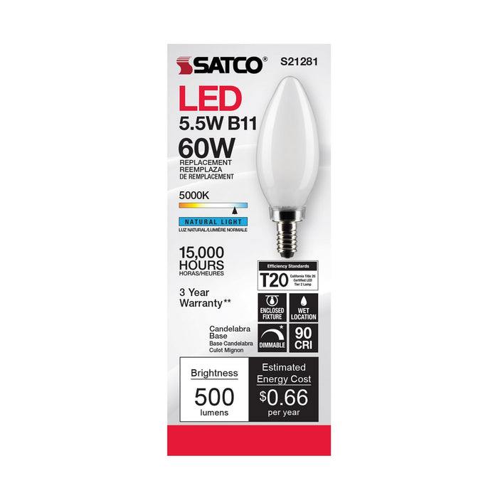 Satco S21281 Light Bulb, Frost