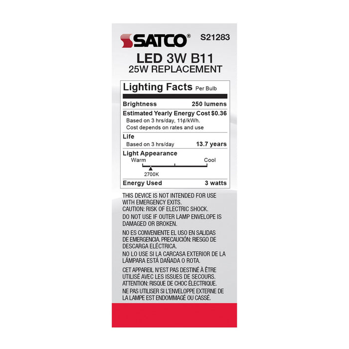 Satco S21283 Light Bulb, Frost