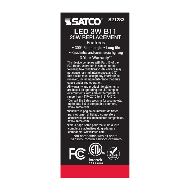 Satco S21283 Light Bulb, Frost