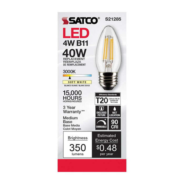 Satco S21285 Light Bulb, Clear