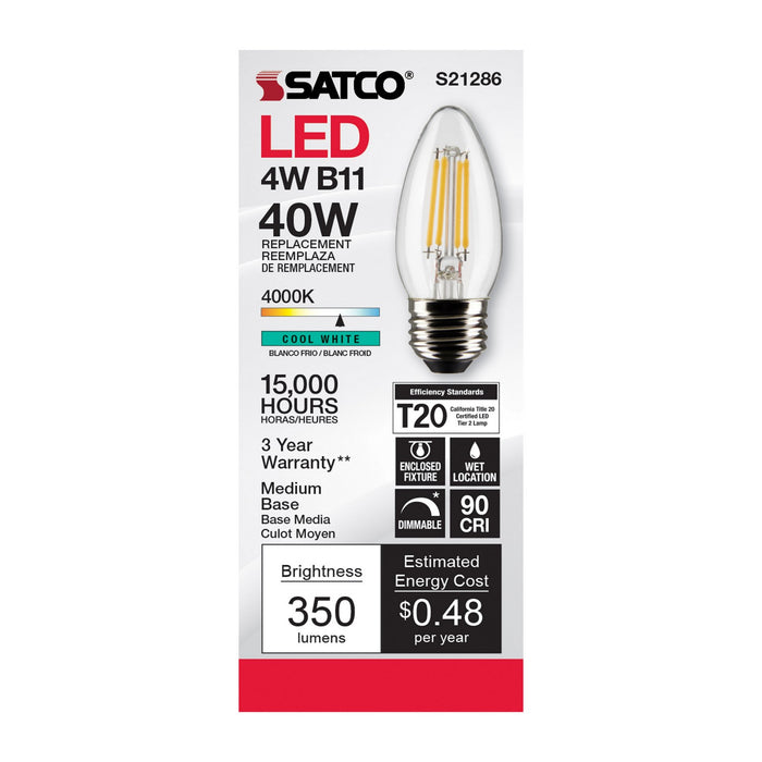 Satco S21286 Light Bulb, Clear