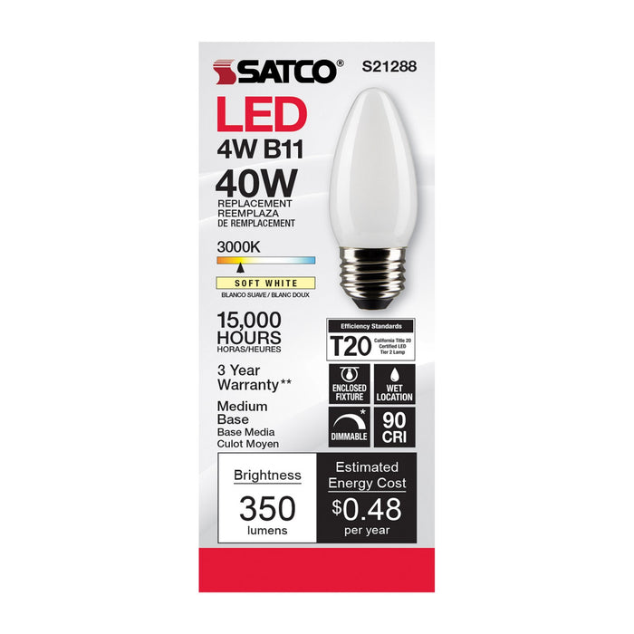 Satco S21288 Light Bulb, Frost