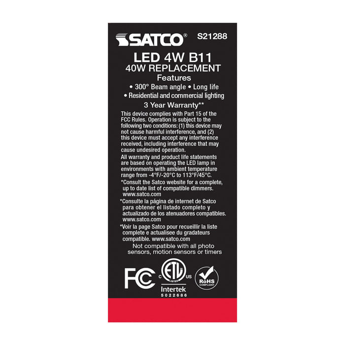 Satco S21288 Light Bulb, Frost