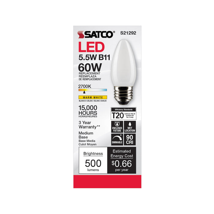 Satco S21292 Light Bulb, Frost