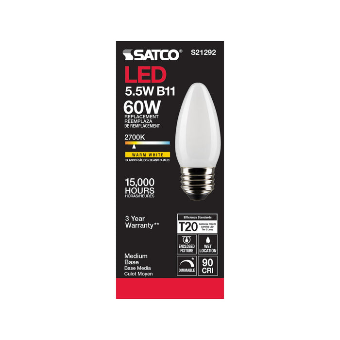 Satco S21292 Light Bulb, Frost