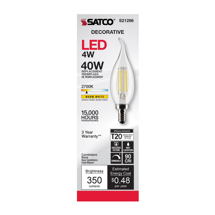 Satco S21296 Light Bulb, Clear