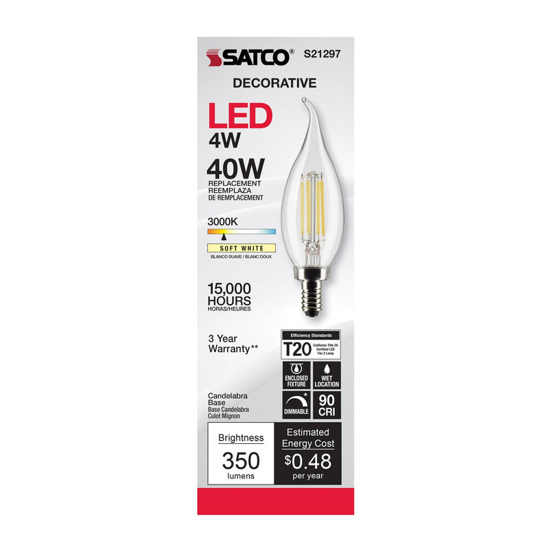 Satco S21297 Light Bulb, Clear