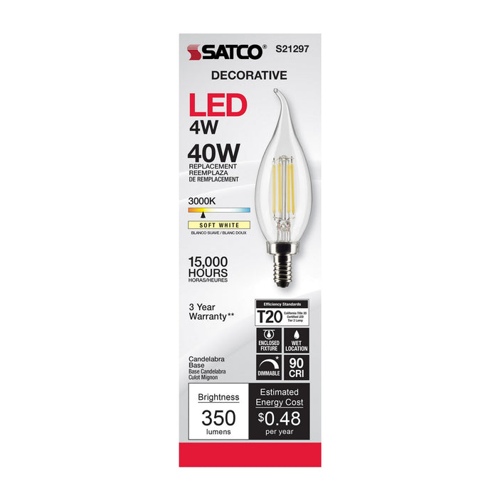 Satco S21297 Light Bulb, Clear
