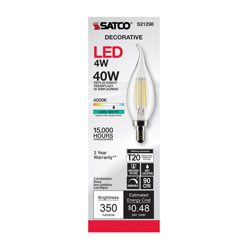Satco S21298 Light Bulb, Clear