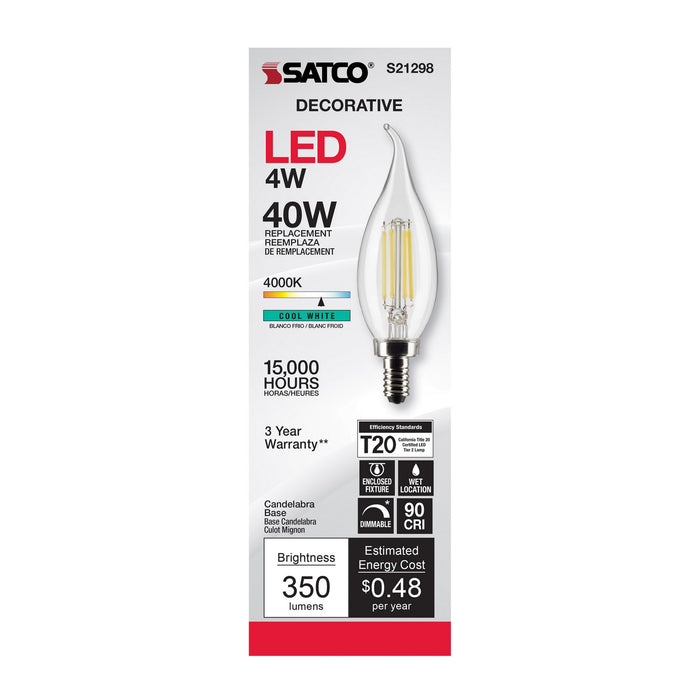 Satco S21298 Light Bulb, Clear