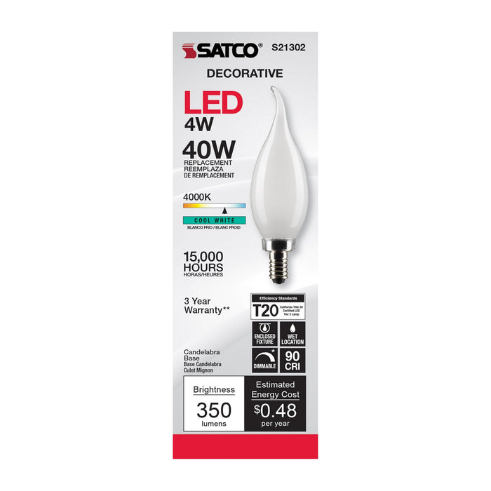 Satco S21302 Light Bulb, Frost