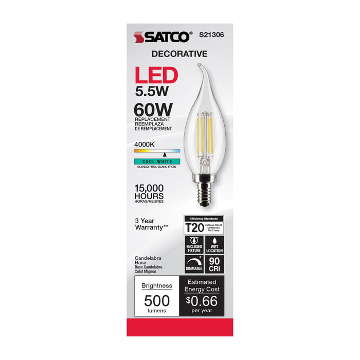 Satco S21306 Light Bulb, Clear