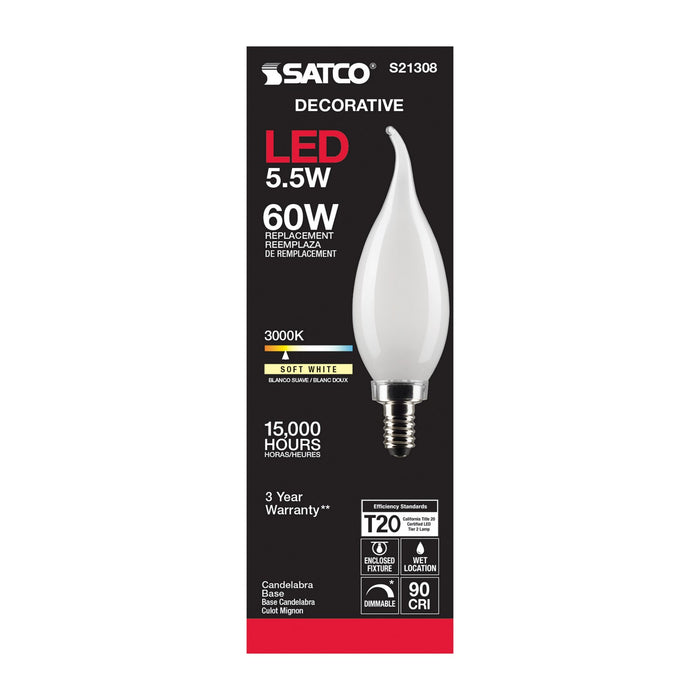 Satco S21308 Light Bulb, Frost