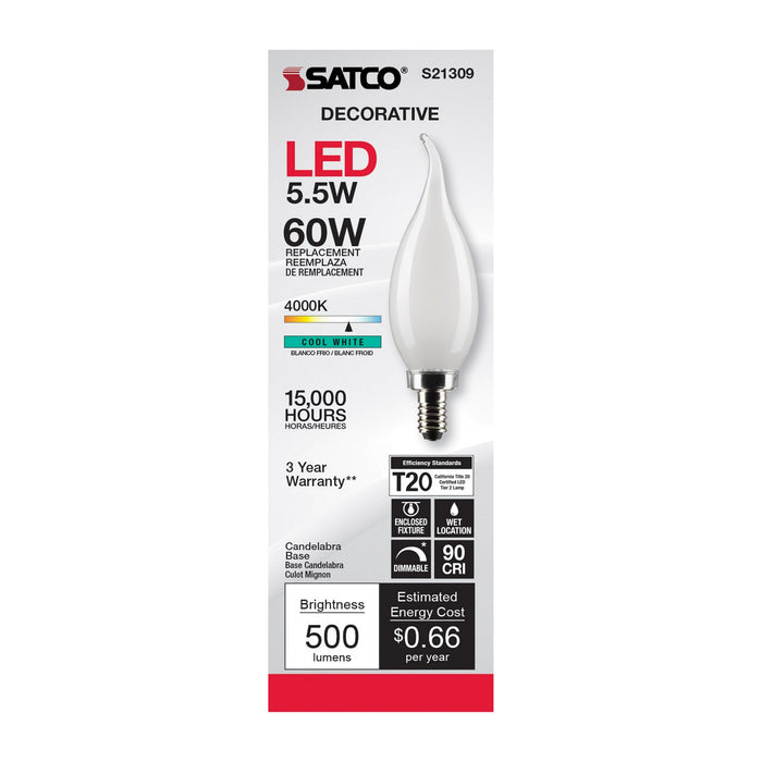 Satco S21309 Light Bulb, Frost