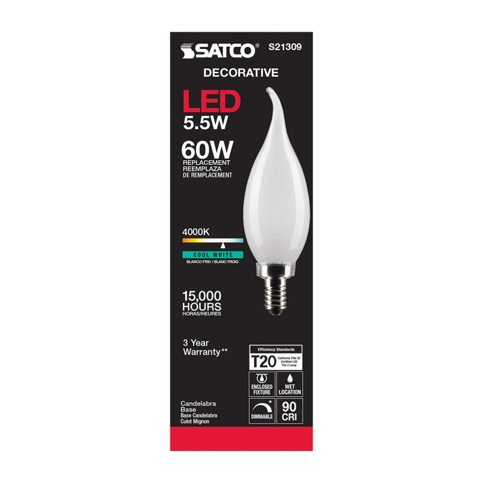 Satco S21309 Light Bulb, Frost