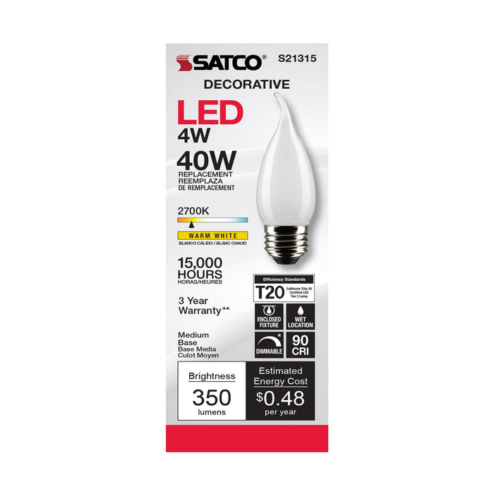 Satco S21315 Light Bulb, Frost