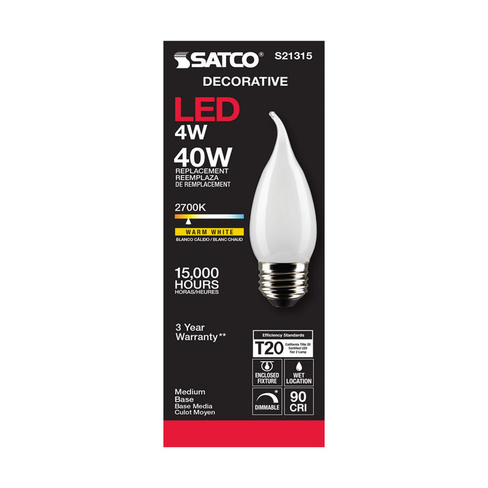 Satco S21315 Light Bulb, Frost
