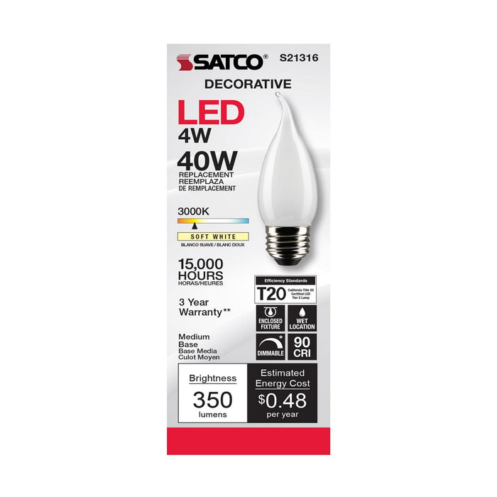 Satco S21316 Light Bulb, Frost